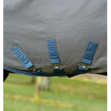 Horseware Rhino HexStop Plus Turnout-Decke 0g Grau / Indigo / Marineblau