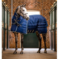 Pferdedecke Horseware Rambo Optimo Stable Plus 400g Marine / beige / blau / marine Marineblau