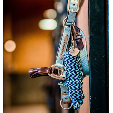 Longe Horseware Signature Marine / Nebelblau Motive