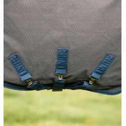 Horseware Rhino Hexstop Plus Turnout-Decke 100g Grau / Indigo / Marineblau