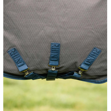 Horseware Rhino Hexstop Plus Turnout-Decke 100g Grau / Indigo / Marineblau