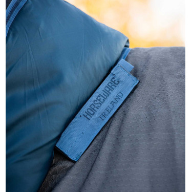 Horseware Rhino Hexstop Plus Turnout-Decke 100g Grau / Indigo / Marineblau