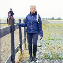 Damen-Reithose Horze Grand Prix mit Silikon-Besatz Dunkelblau