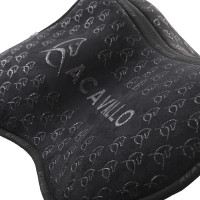 MF HPS CW-CS Stoßdämpfer aus Wildleder mit flachem Silikongrip Acavallo Schwarz