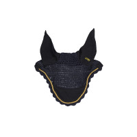 Bonnet anti-mouches poney Derby coton Marine / or / marine
