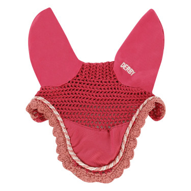 Baumwoll-Fliegenhaube für Pferde Derby Fuchsie / mehrfarbig / Rosa Baumwoll-Fliegenhaube für Pferde Derby Fuchsie / mehrfarbig / Rosa
