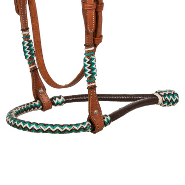 Bosal-Zaumzeug mit Mecate-Baumwollzügeln Pool's Bosal-Zaumzeug mit Mecate-Baumwollzügeln Pool's