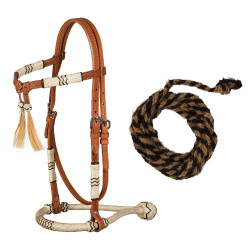 Bosal-Zaumzeug mit Zügeln aus Pferdehaar Pool's