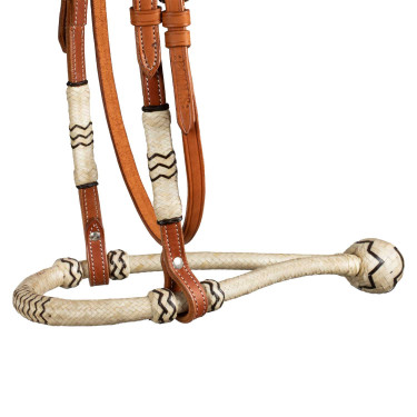 Bosal-Zaumzeug mit Zügeln aus Pferdehaar Pool's Bosal-Zaumzeug mit Zügeln aus Pferdehaar Pool's