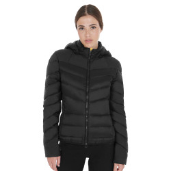 Damen-Daunenjacke mit schmaler Passform und abnehmbarer Kapuze Equestro