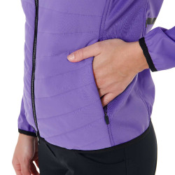 Damen-Daunenjacke aus technischem Materialmix Equestro Violette Dahlie Lila