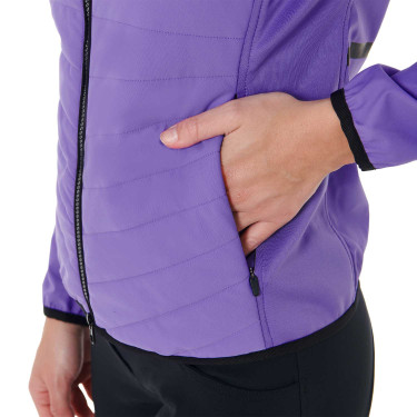 Damen-Daunenjacke aus technischem Materialmix Equestro Damen-Daunenjacke aus technischem Materialmix Equestro