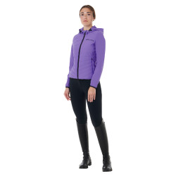 Damen-Daunenjacke aus technischem Materialmix Equestro Violette Dahlie Lila