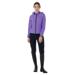 Damen-Daunenjacke aus technischem Materialmix Equestro Violette Dahlie Lila