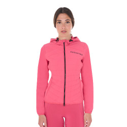 Damen-Daunenjacke aus technischem Materialmix Equestro Geißblatt Rosa