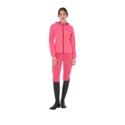 Damen-Daunenjacke aus technischem Materialmix Equestro Geißblatt Rosa