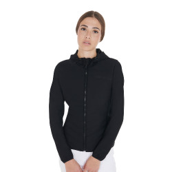 Damen-Daunenjacke aus technischem Materialmix Equestro Schwarz