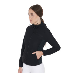Damen-Daunenjacke aus technischem Materialmix Equestro Schwarz