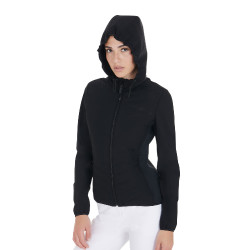Damen-Daunenjacke aus technischem Materialmix Equestro Schwarz