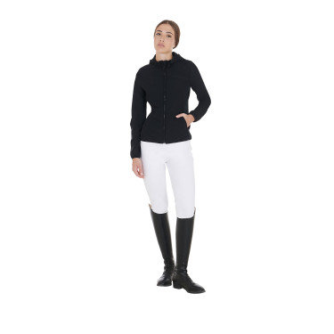 Damen-Daunenjacke aus technischem Materialmix Equestro Schwarz
