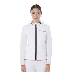 Damen-Daunenjacke aus technischem Materialmix Equestro Weiß Weiß