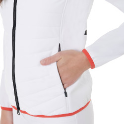 Damen-Daunenjacke aus technischem Materialmix Equestro Weiß Weiß