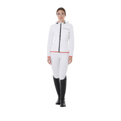 Damen-Daunenjacke aus technischem Materialmix Equestro Weiß Weiß