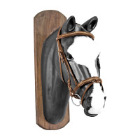 Derby-Trense mit goldenem Nagel und Gummizügeln Cognac Braun