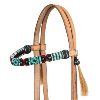 Fillet sans mors avec têtière décoré en perles colorées Pool's Naturel