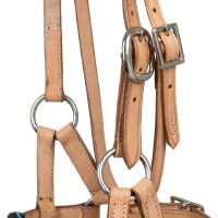 Gebisslose Trense mit verziertem Genickstück und bunten Perlen Pool's Natürlich Braun Gebisslose Trense mit verziertem Genickstück und bunten Perlen Pool's Natürlich Braun