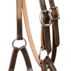 Gebisslose Trense mit verziertem Genickstück und bunten Perlen Pool's Dunkelbraun