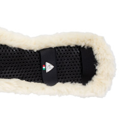 Klassische Gurtummantelung aus Gel und Kunstlammfell Acavallo Natürlich Braun