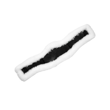 Kurzer Gel-Gurtüberzug Classic mit Lammfell Acavallo Weiß Wei&amp;amp;amp;amp;amp;amp;szlig;