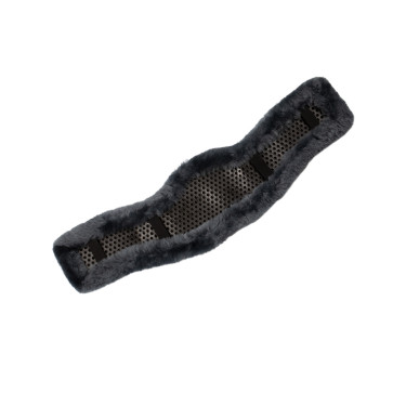 Kurzer Gel-Gurtüberzug Classic mit Lammfell Acavallo Grau