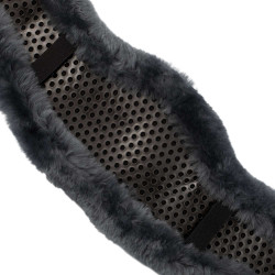 Kurzer Gel-Gurtüberzug Classic mit Lammfell Acavallo Grau