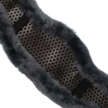 Kurzer Gel-Gurtüberzug Classic mit Lammfell Acavallo Grau