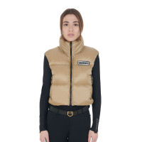 Gilet court zippé femme Equestro Beige