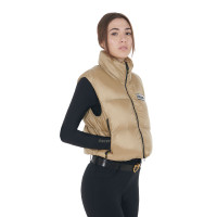 Damen-Kurzjacke mit Reißverschluss Equestro Weihrauch Beige