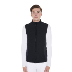 Herrenweste Equestro Slim Fit aus technischem Gewebe