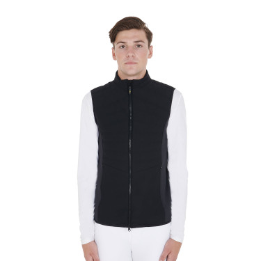 Herrenweste Equestro Slim Fit aus technischem Gewebe