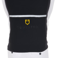 Herrenweste Equestro Slim Fit aus technischem Gewebe Schwarz Herrenweste Equestro Slim Fit aus technischem Gewebe Schwarz