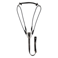 Kinnriemen aus Kalbsleder und Nylon Acavallo Schwarz Kinnriemen aus Kalbsleder und Nylon Acavallo Schwarz