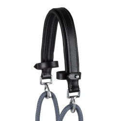 Kinnriemen aus Kalbsleder und Nylon Acavallo Schwarz