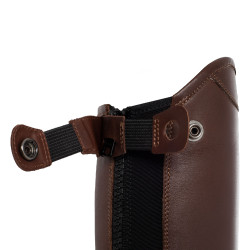 Mini-Chaps aus glattem Leder Masaccio Franceschini Dunkelbraun