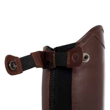 Mini-Chaps aus glattem Leder Masaccio Franceschini Dunkelbraun