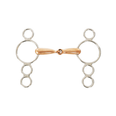 Gebiss mit 4 Ringen für Pony aus Kupfer 10,5 cm Umbria Equitazione Gebiss mit 4 Ringen für Pony aus Kupfer 10,5 cm Umbria Equitazione