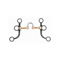 Mors correctif en acier inoxydable avec cuivre branches courbées noires et courtes Pool's Mors correctif en acier inoxydable avec cuivre branches courbées noires et courtes Pool's