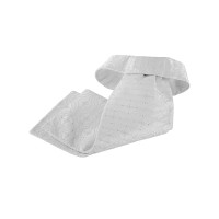 Silber gesäumtes Plastron Equestro Weiß Weiß