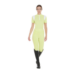 Trainingspolo für Damen, Slim Fit, mit Mesh-Einsätzen Equestro Zitrone Trainingspolo für Damen, Slim Fit, mit Mesh-Einsätzen Equestro Zitrone