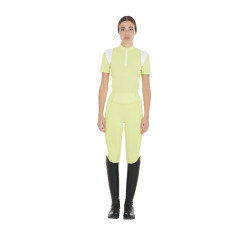 Trainingspolo für Damen, Slim Fit, mit Mesh-Einsätzen Equestro Zitrone Trainingspolo für Damen, Slim Fit, mit Mesh-Einsätzen Equestro Zitrone